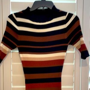 Striped stretch sweater dress